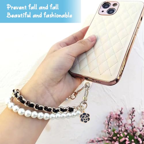 PALAY® 4PCS Bag Straps for Sling Pearl Flower Charms Accessories Extender Chain Purse Shoulder Replacement Double Layered Handbags Phone Case PALAY® 4PCS Bag Straps for Sling Pearl Flower Charms Accessories Extender Chain Purse Shoulder Replacement Double Layered Handbags Phone Case